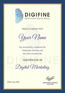 Digital Marketing Certificate 1